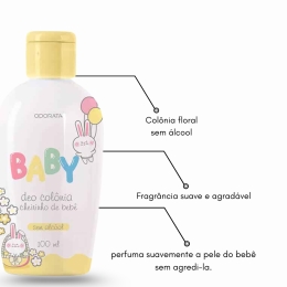 Colônia Cheirinho de Bebê Sem Álcool 100 ml Odorata