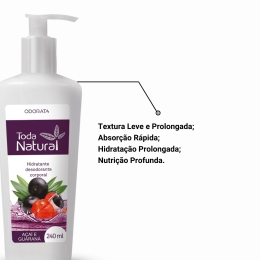 Hidratante Desodorante Corporal Açaí e Guaraná 240 ml Toda Natural Odorata