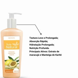 Hidratante Desodorante Corporal Maracujá Toda Natural 240ml