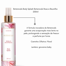Body Splash Botanicals Rosa e Baunilha 200ml Odorata